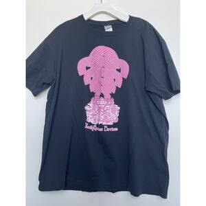 Gildan Softstyle EarthQuaker Devices T-Shirt Size XL Black with Pink Logo Rare